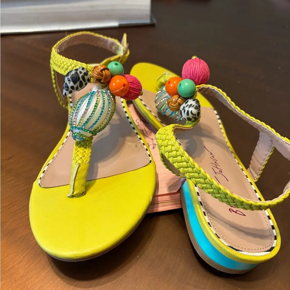 Super Fun Betsy Johnson Beaded Sandals - Picture 2 of 5